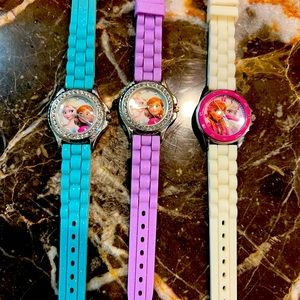 Set of 3 New girls Disney Frozen Watches